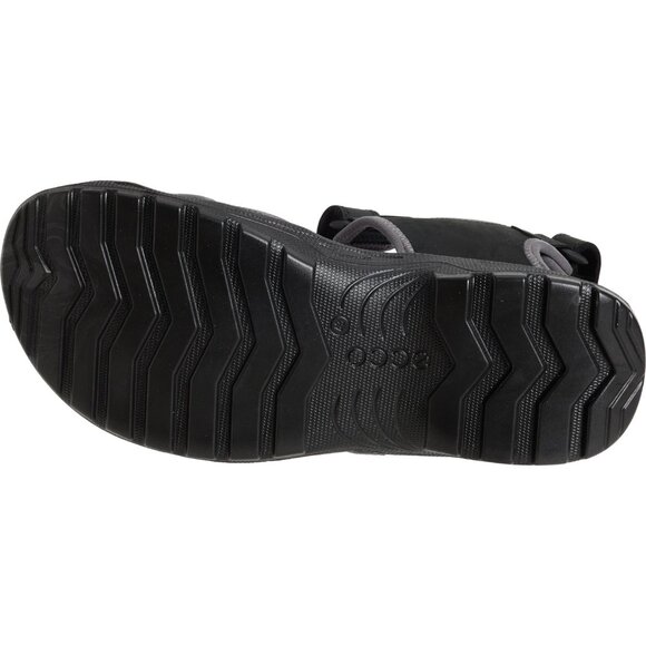 Ecco Men's Onroads Sandal Oiled Leather Quick Fasten Multi Strap Fluidform Black - Picture 4 of 6